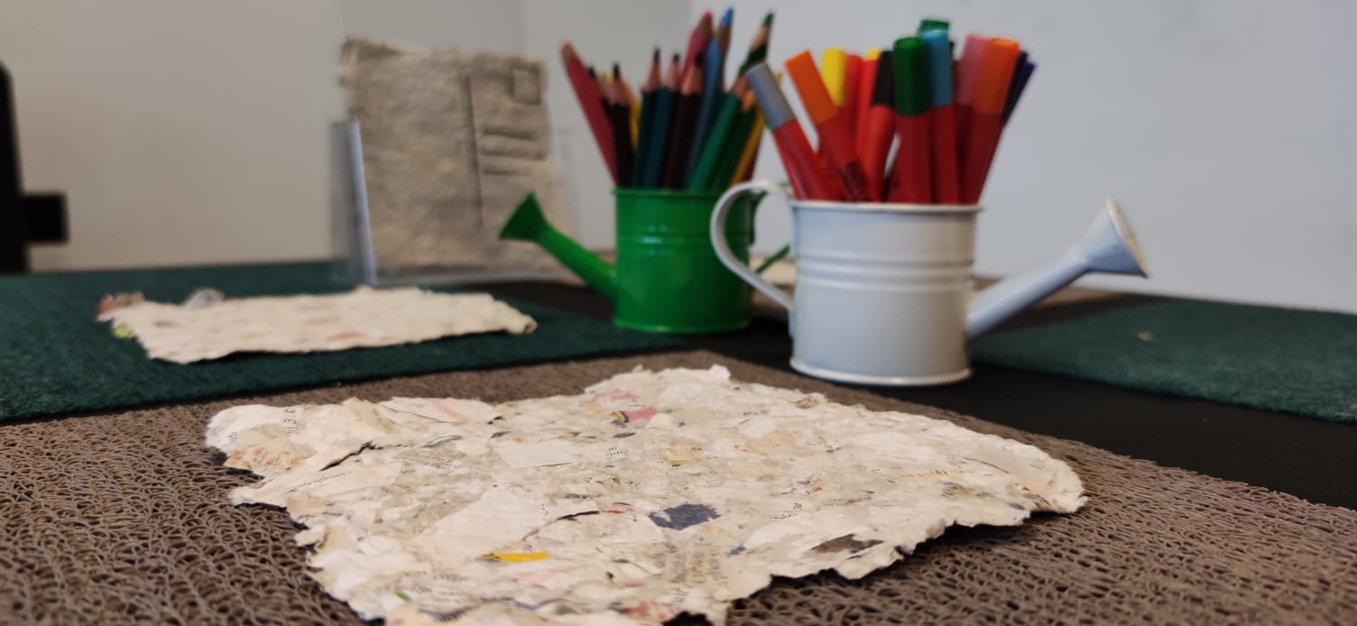 Animation événementielle pour les enfants sur le thème écologie La Fabrique à papier SB 2023