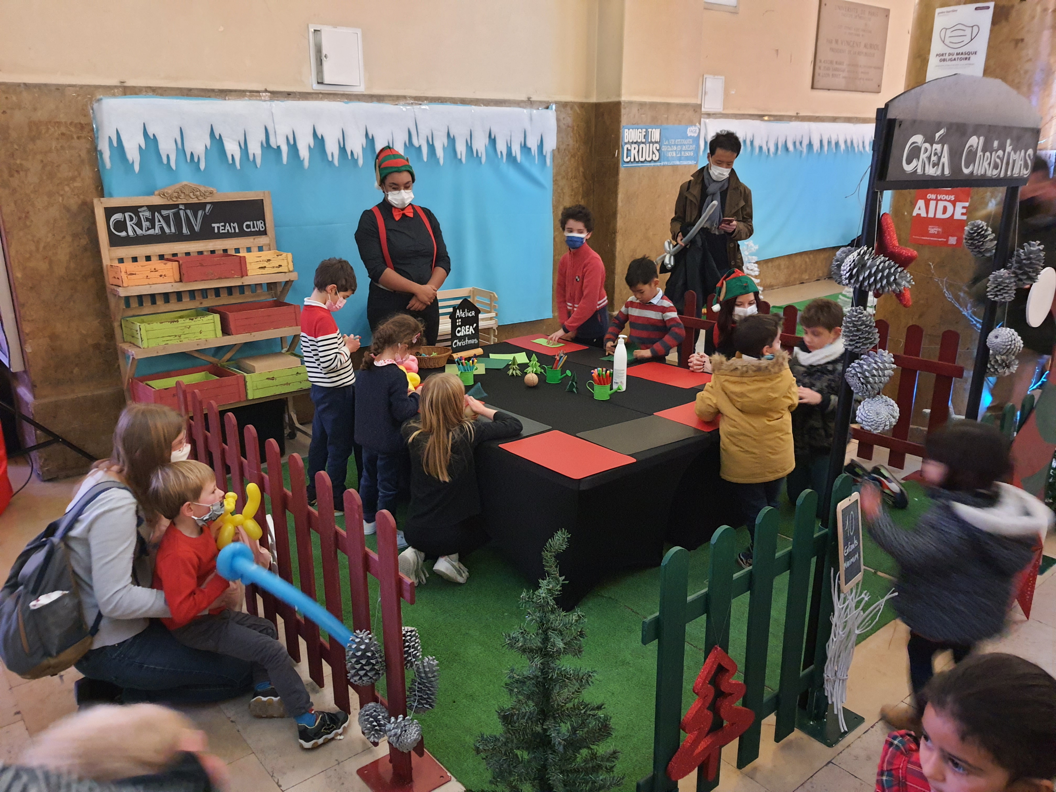 Arbre de noël université paris ateliers créatifs enfants atelier créatif