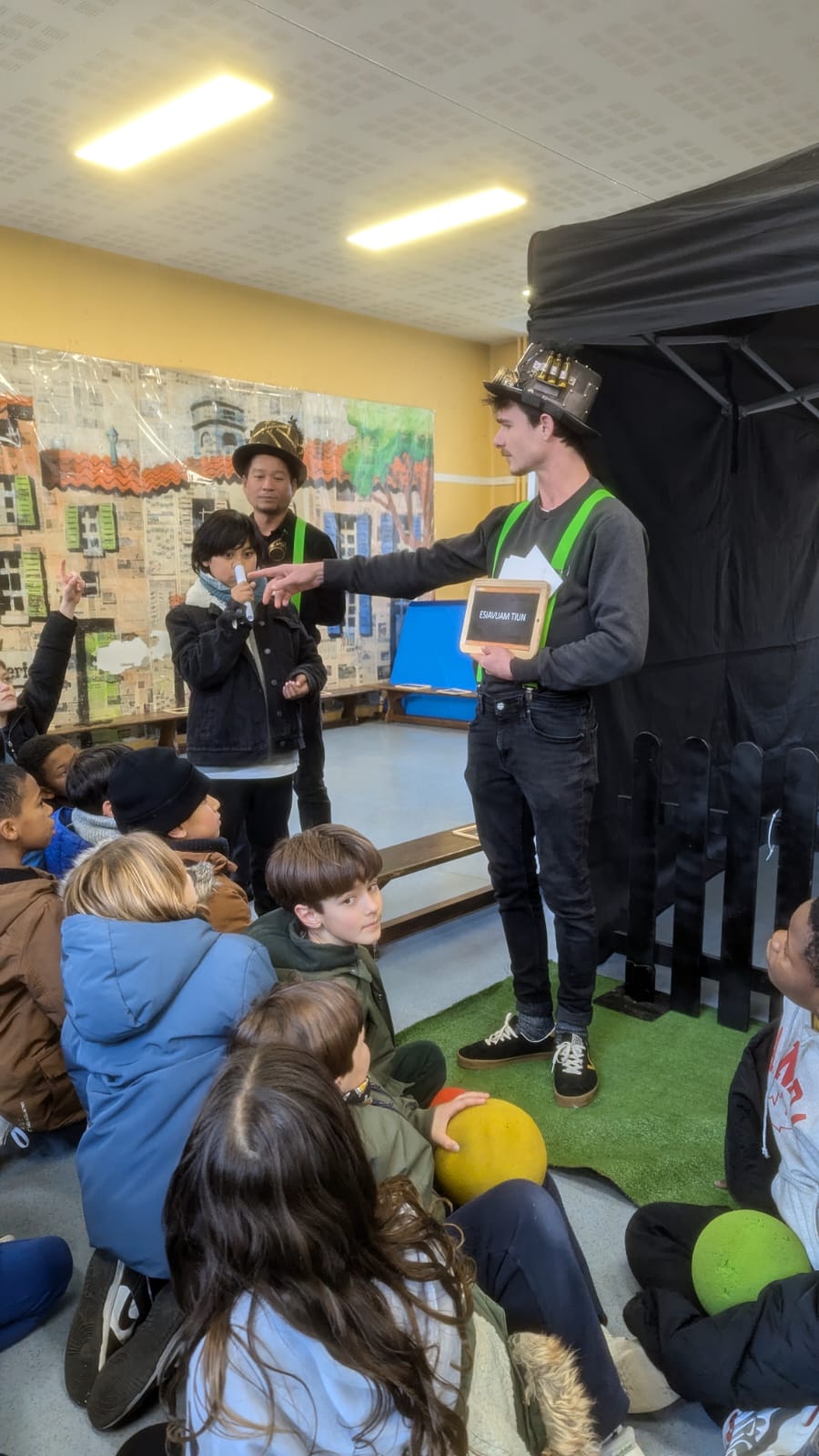 Animation événementielle pour les enfants environnement escape game alerte verte LGC 2024