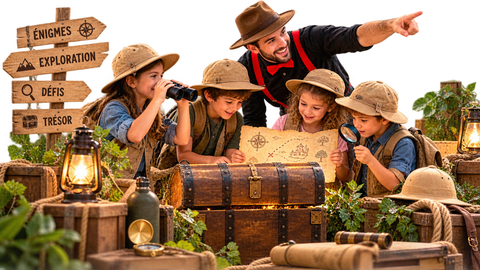 Aventure enfantine Animadom avec chasse au trésor et énigmes pour enfants